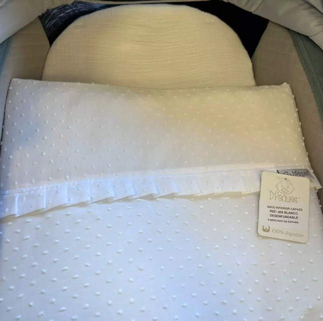 Saco interior capazo D'Peques desenfundable 402 blanco