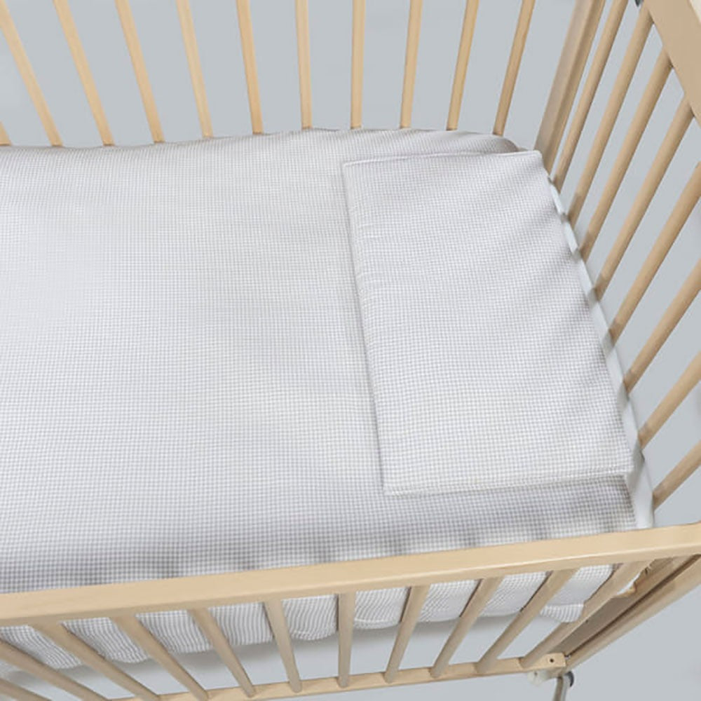 Edredón + Sábana Bajera + Almohada Cuna Pasito a Pasito Little Bloom Vichy