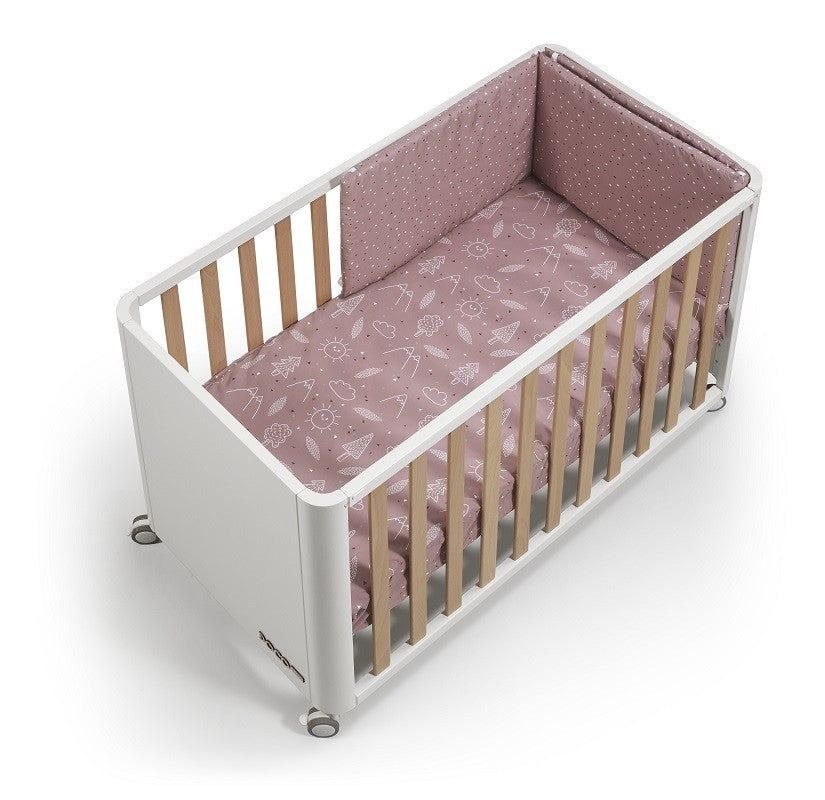 Cuna COLECHO COTINFANT DOCO Sleeping STYLE 4 en 1, 60*120 con textil y colchón