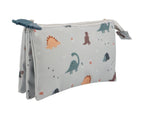 Estuche 3 Compartimentos Tutete Dinos World Personalizable