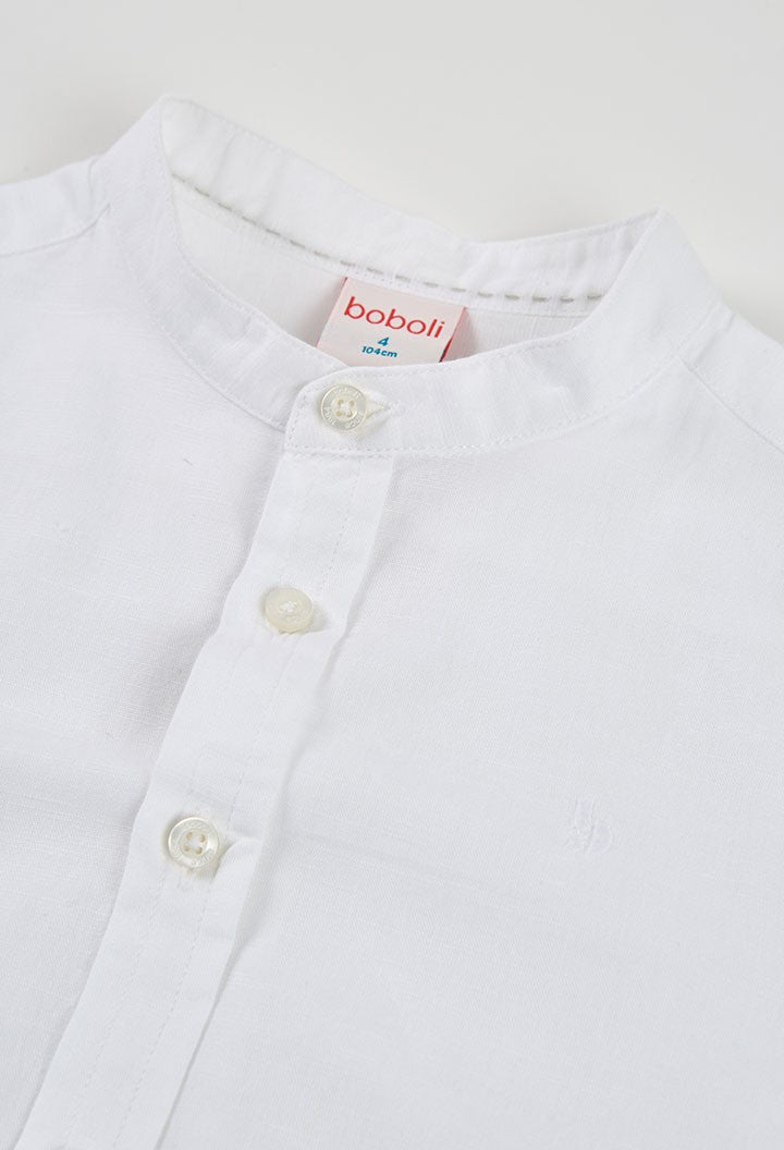 Camisa Boboli en lino con manga larga