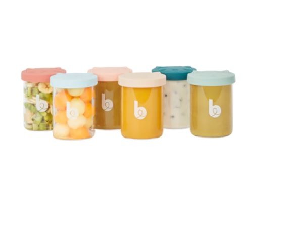Tarrito set de 6 Babybols Babymoov ISY 250Ml Superior Glass