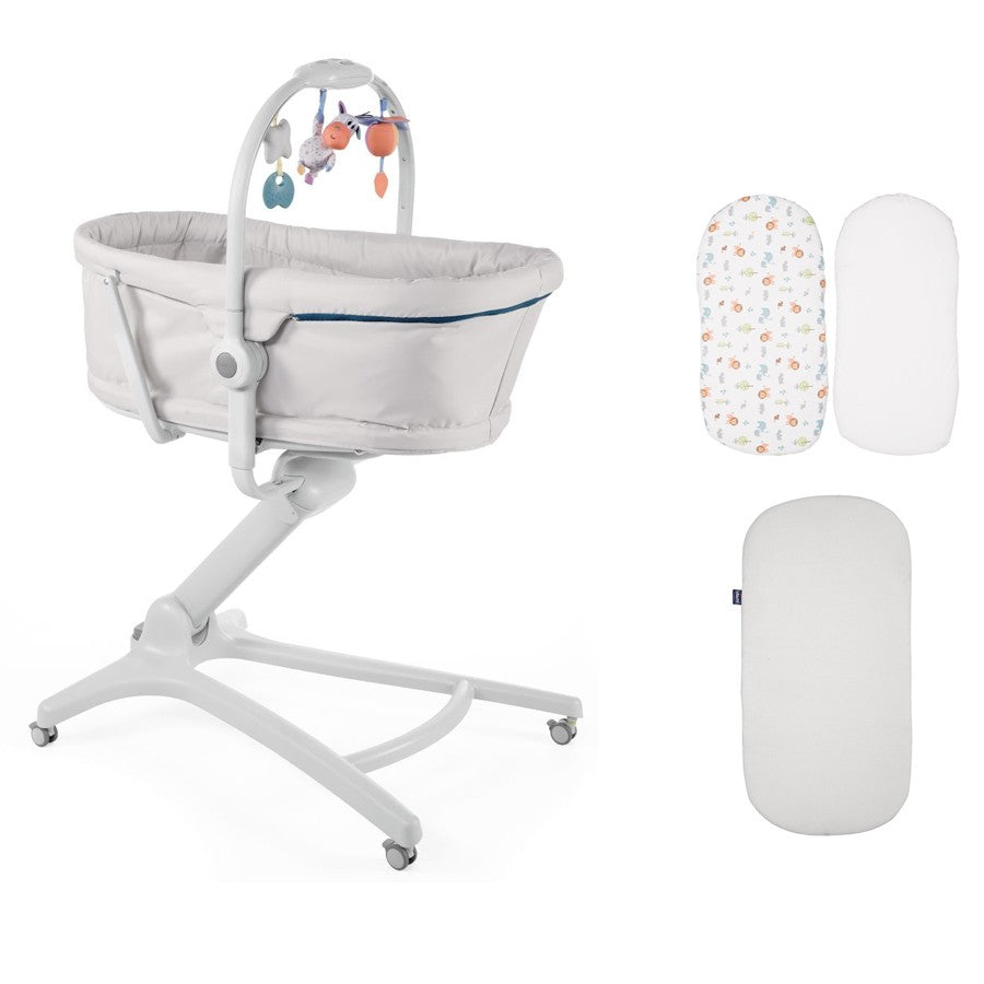 PACK Minicuna Multifunción Chicco Baby Hug Pro 5 en 1 con colchón y Dou Dou
