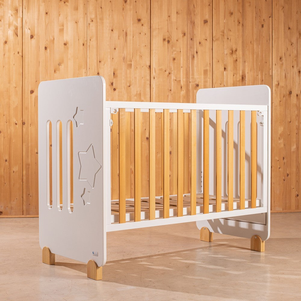 Cuna colecho Interbaby STAR NATURE incluye ruedas y patas natural