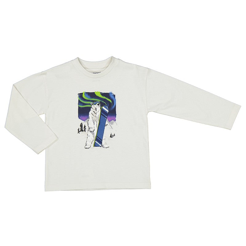 Camiseta Mayoral manga larga oso snow
