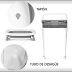 Bañera Plegable Toral Vera con patas y cojín