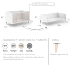 Cuna Evolutiva Ros Mini METROPOLI 140X70 con barandilla abatible