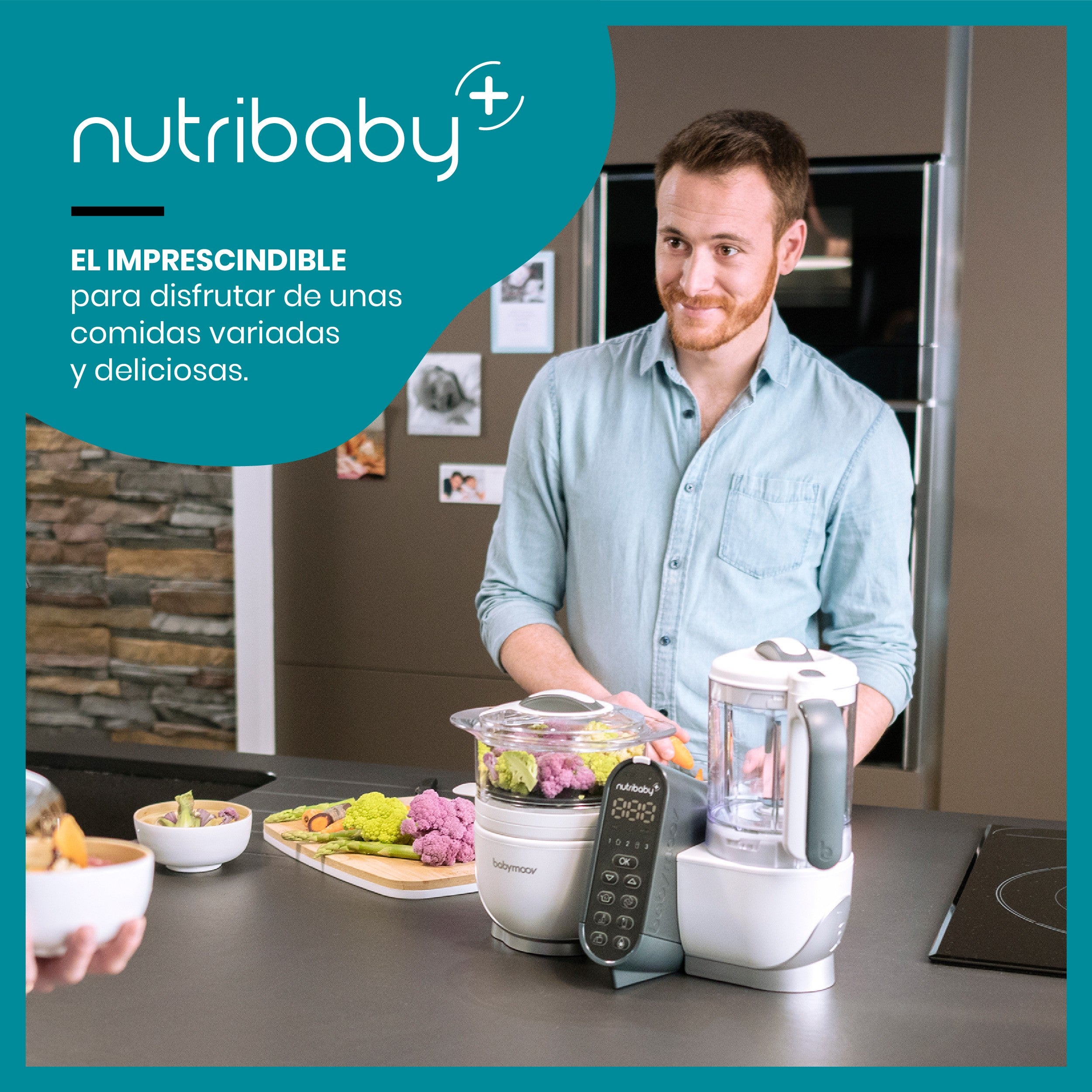Robot de cocina Babymoov Nutribaby (+) batidora y vaporera