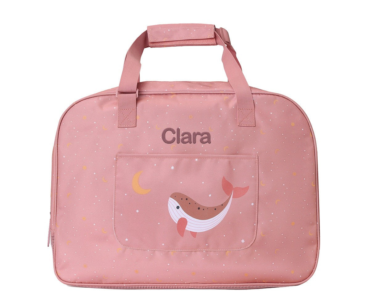 Bolso de Playa con Rejilla Personalizable Monnëka Whale Pink