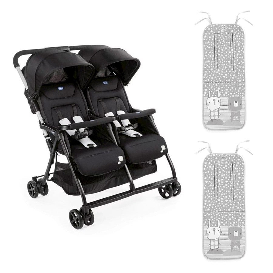 PACK Silla Paseo Gemelar Chicco Ohlala Twin con 2 colchonetas