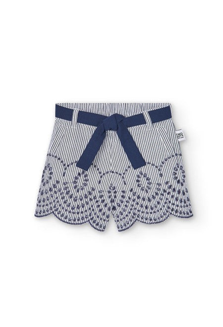 Short Boboli popelín listado