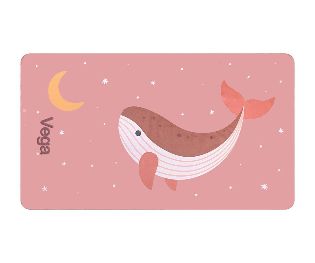 Toalla Playa Microfibra Personalizable Monnëka Whale Pink