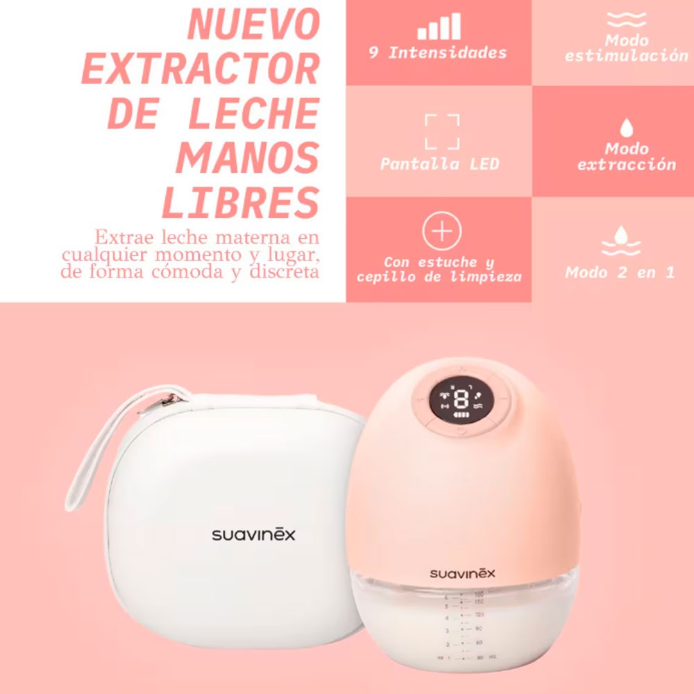 Sacaleches Eléctrico Suavinex Manos Libres con Estuche