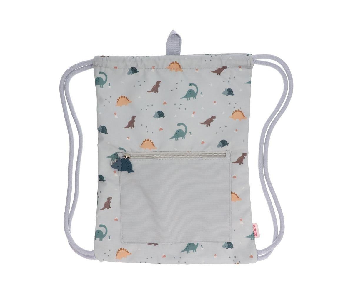 Mochila Saco Impermeable Tutete Dinos World Personalizable