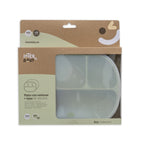 Plato compartimentado de silicona Interbaby con tapa y ventosa