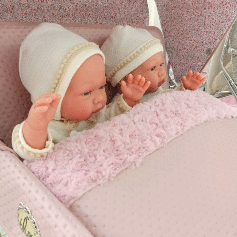Cubierta Bebelux para Silla Reborn Gemelar Rosa Empolvado