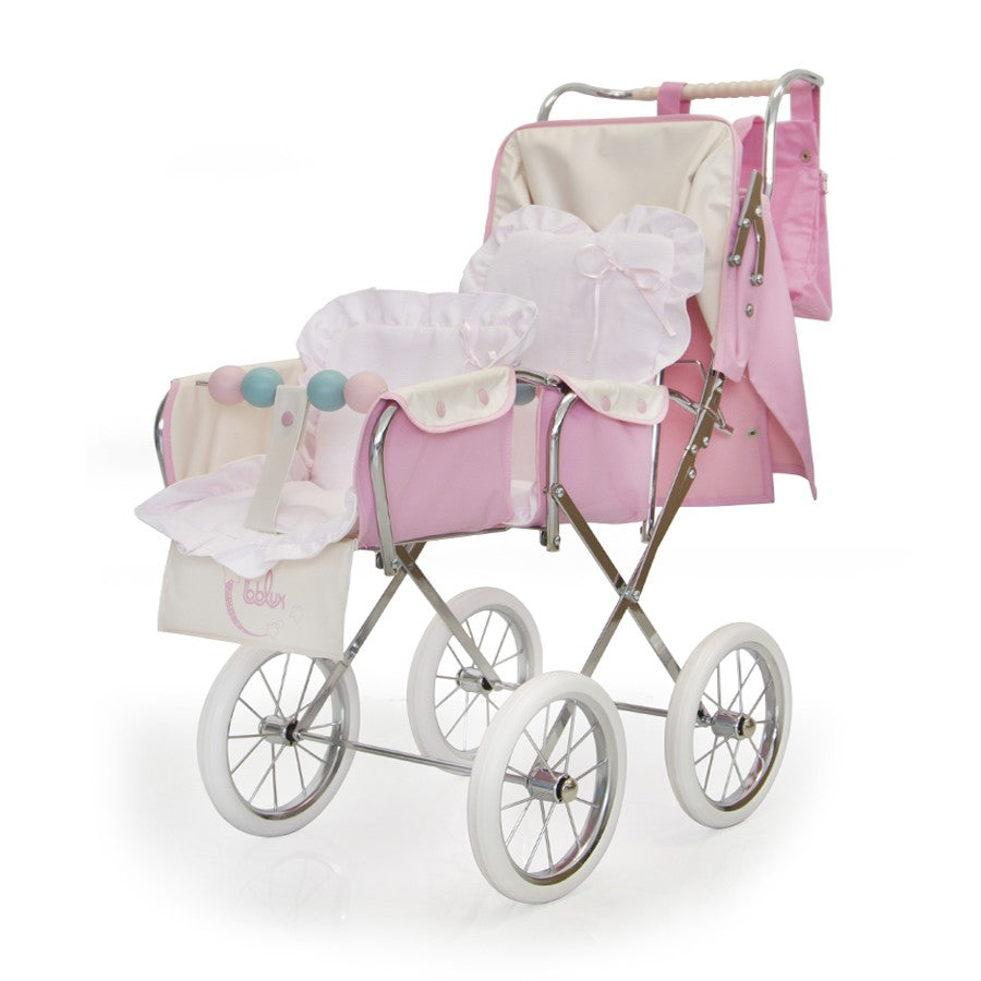 Silla muñeca Bebelux Big Gemelar Paris Rosa PERSONALIZABLE