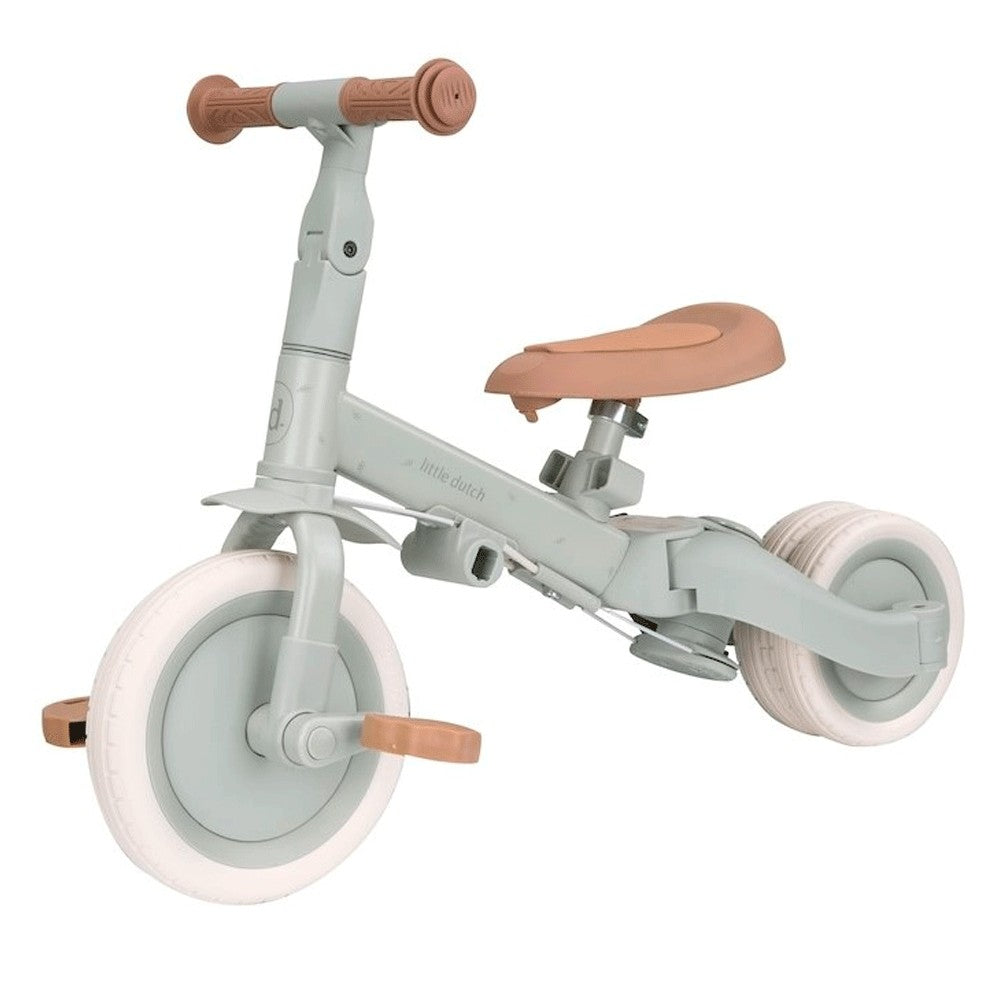 Triciclo con barra Little Dutch 4 en 1 Verde