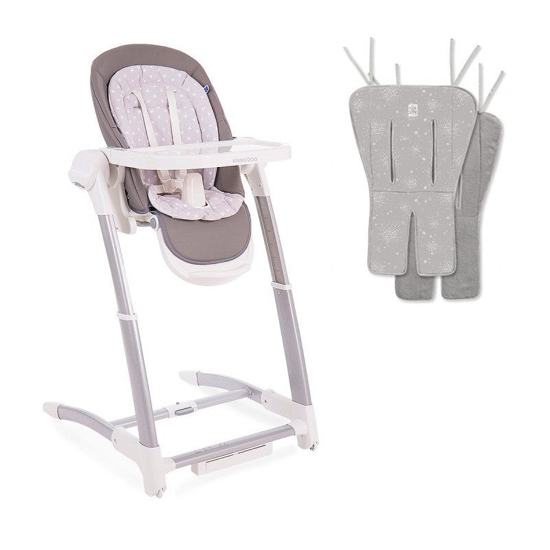 PACK Columpio Trona Kikka boo PRIMA 3 in 1 Grey con colchoneta