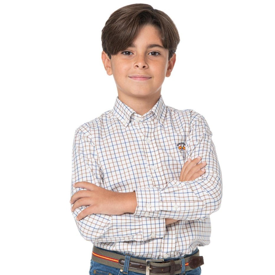 Camisa Spagnolo cuello boton gabardina 4525