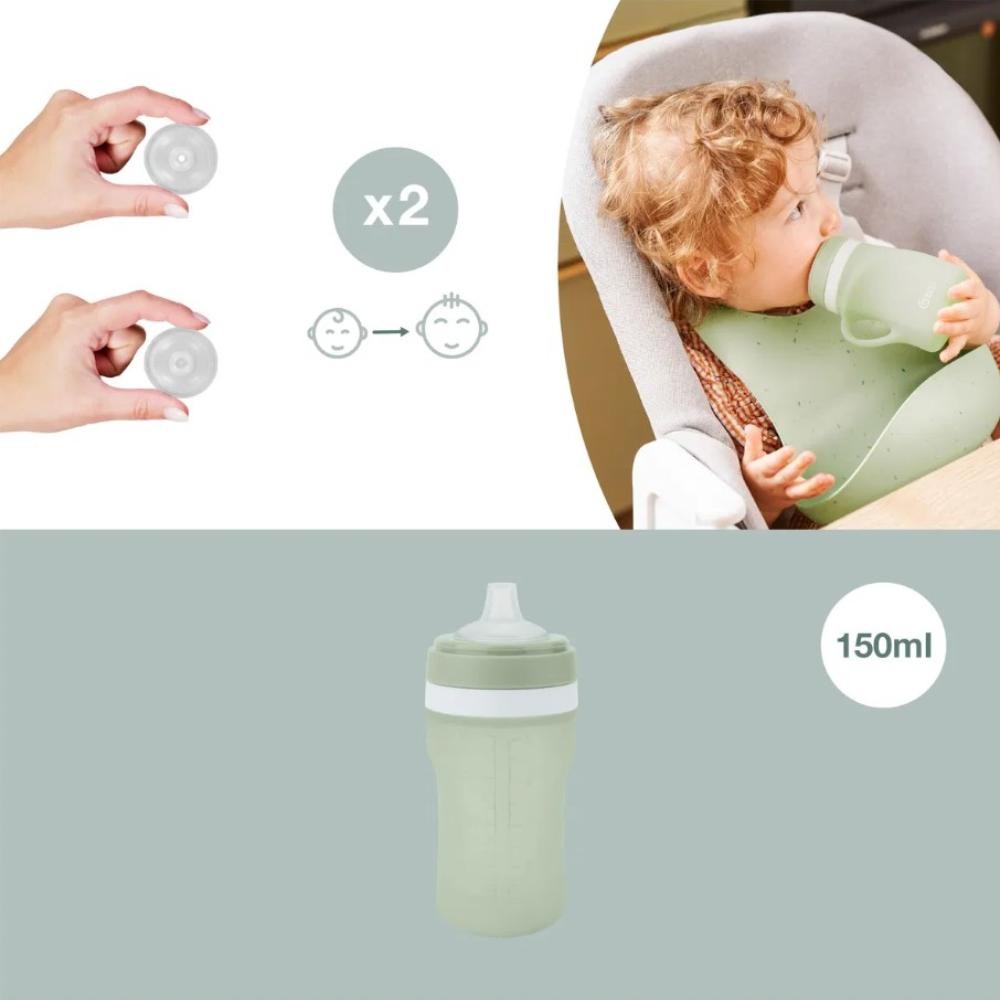 Botella ergonómica de silicona Babymoov
