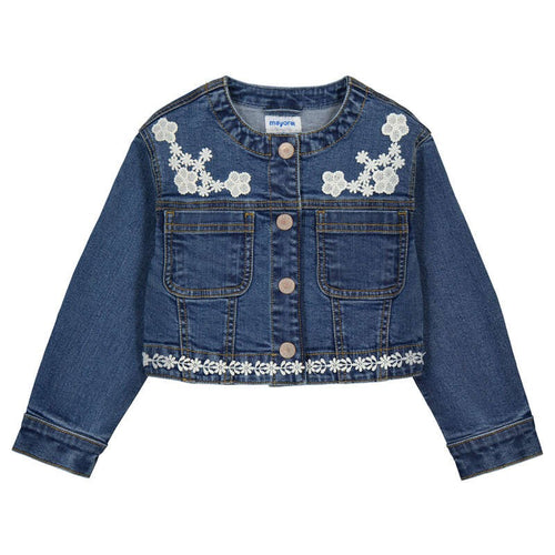 Cazadora Mayoral denim guipur