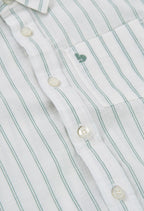 Camisa Boboli de lino listado vertical