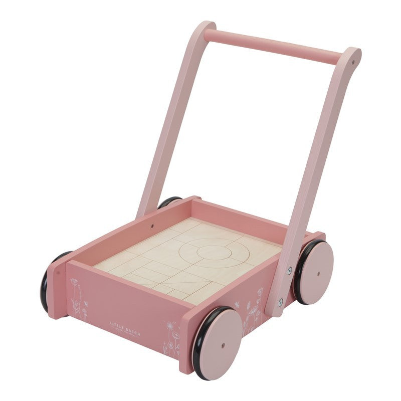 Caminador con bloques Little Dutch Flowers Rosa