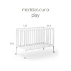 Cuna Ros Mini PLAY 120X60 con ruedas disponible en más de 30 colores