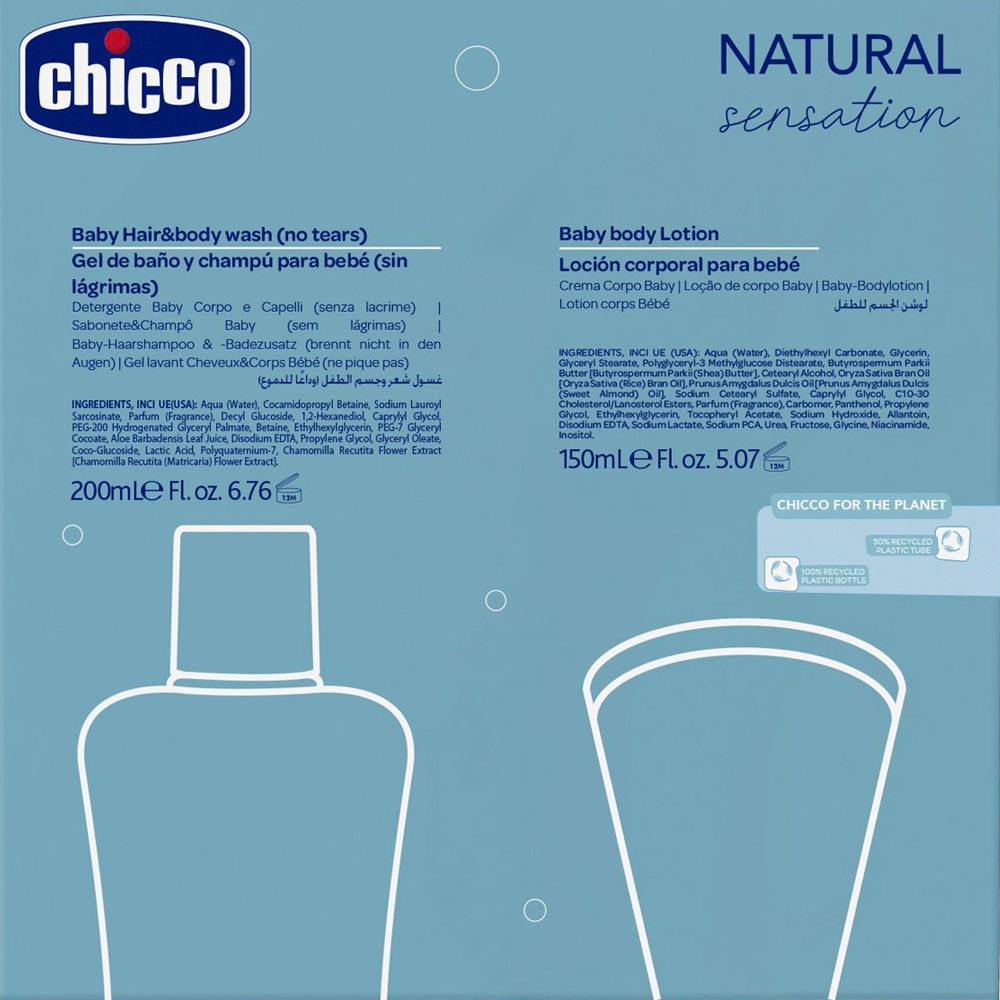 Set natural Chicco sensación higiene y crema