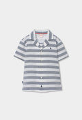 Camisa Boboli en lino con listado horizontal