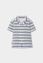 Camisa Boboli en lino con listado horizontal