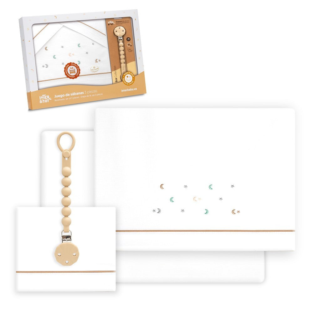 Triptico Cuna Estrella multicolor Luna+ Broche Interbaby
