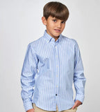 Camisa Spagnolo cuello boton oxford rayas 4525