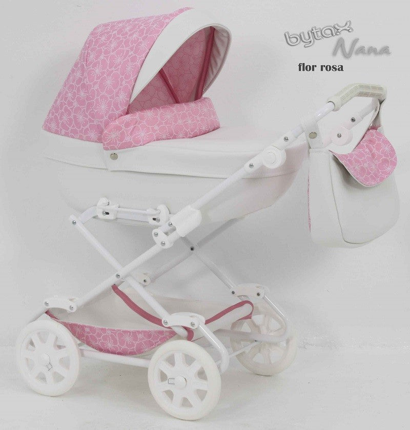 Cochecito para bebe Reborn Bytax NANA Flor Rosa