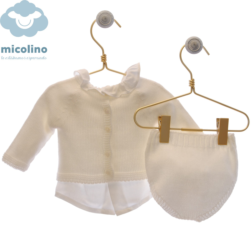 Conjunto blusa, rebeca y braguita Micolino Adrián