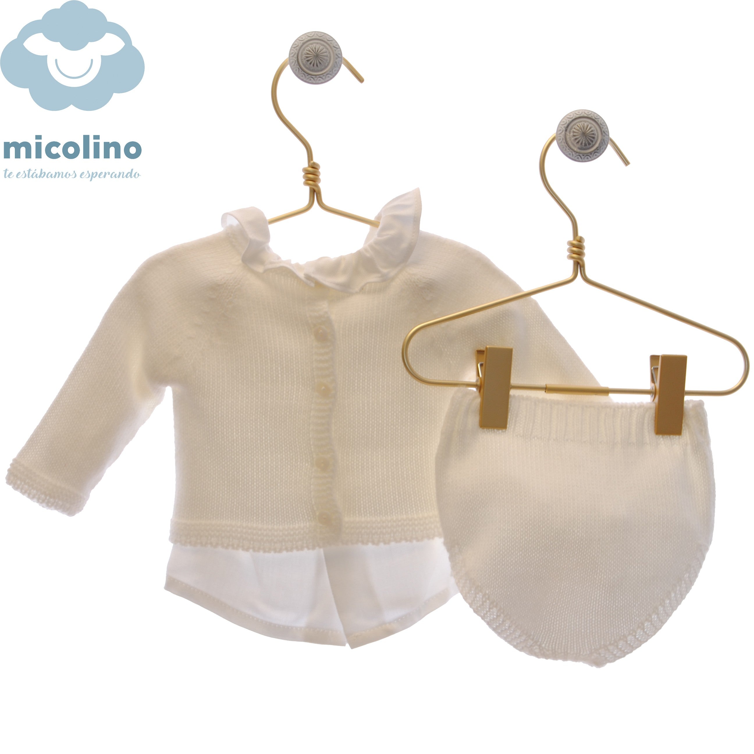 Conjunto blusa, rebeca y braguita Micolino Adrián