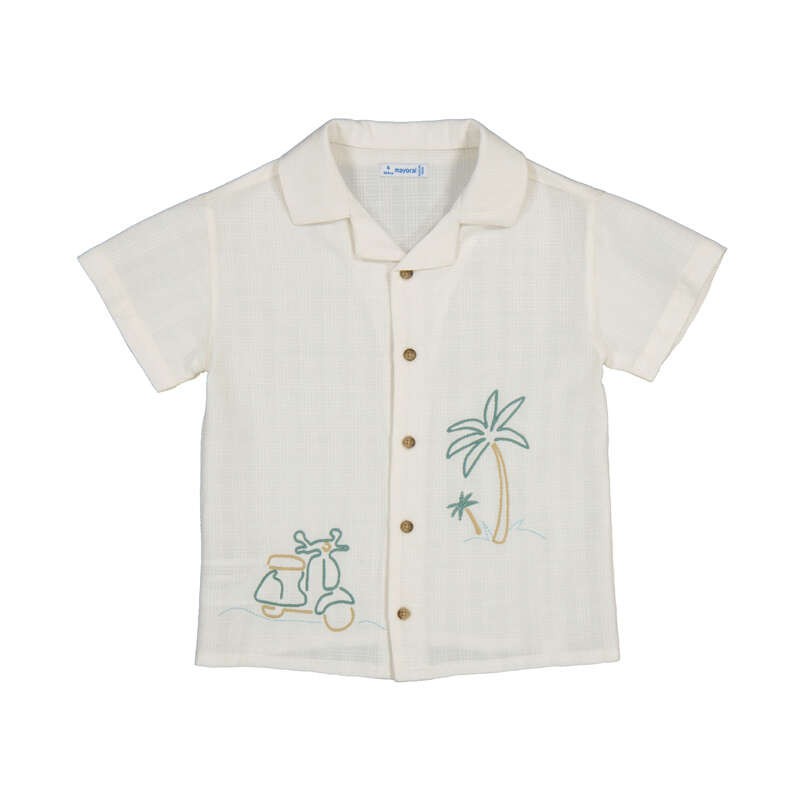 Camisa Mayoral manga corta bordados