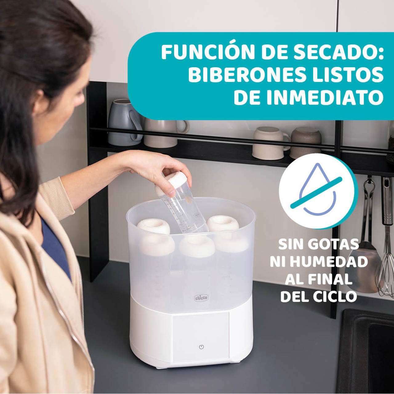 Esterilizador Chicco All In One con funcion de secado