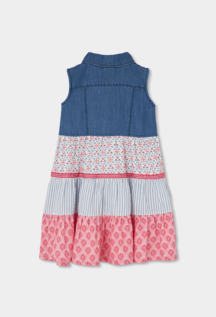Vestido Boboli denim combinado