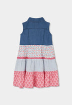 Vestido Boboli denim combinado