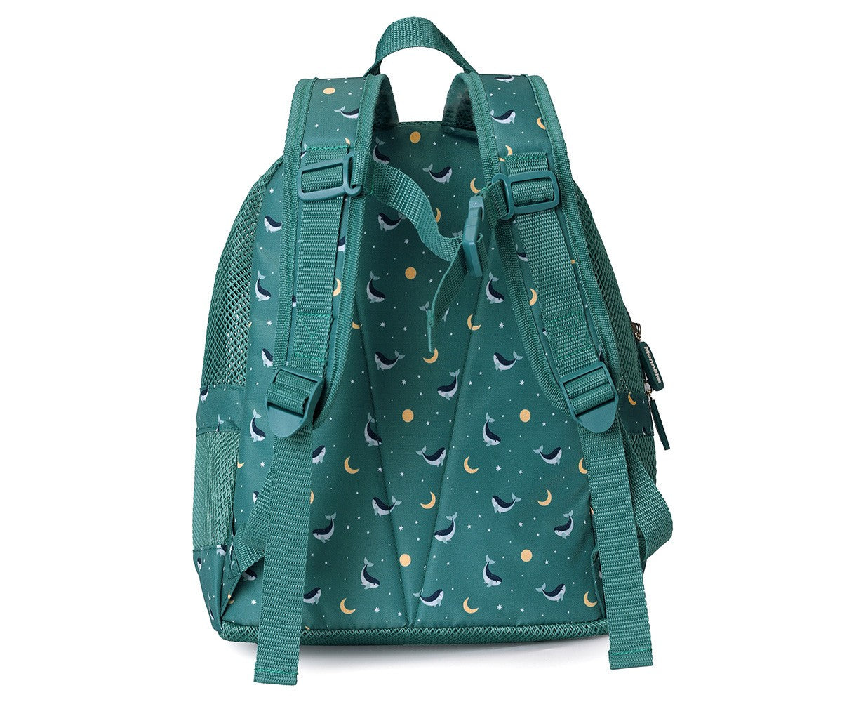 Mochila Infantil Antiarena Monnëka Whale Teal