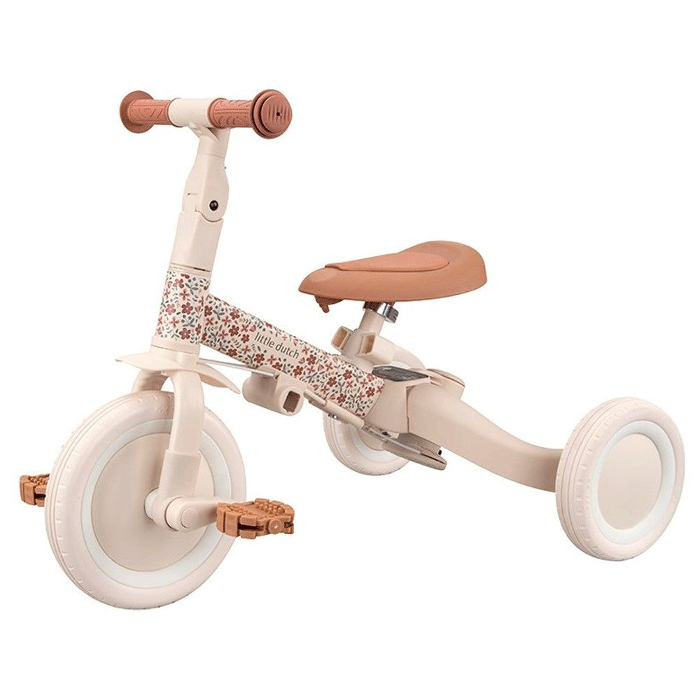 Triciclo con barra Little Dutch 4 en 1 Flores