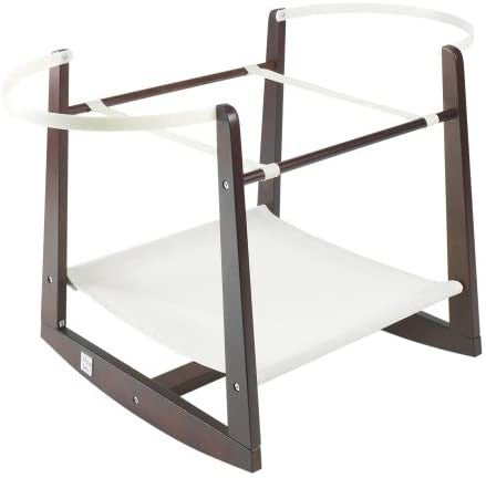 Soporte para cesta de Moisés mecedora (madera oscura) LOLLIPOP