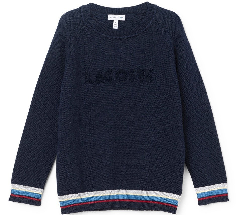 Tricot Lacoste cuello redondo manga larga