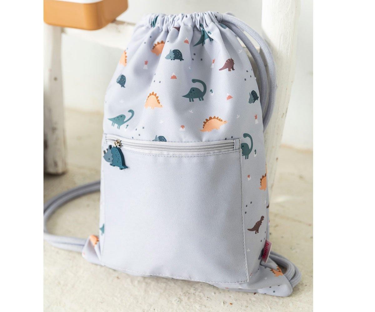 Mochila Saco Impermeable Tutete Dinos World Personalizable