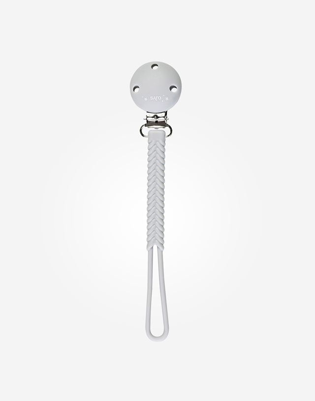 Portachupete Saro trenza de silicona sin BPA antibacteriano