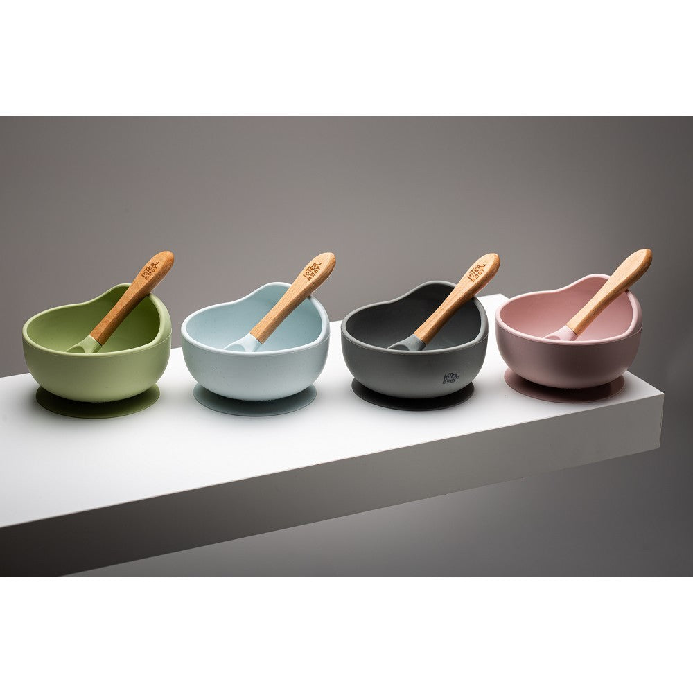 Cuenco Interbaby silicona con cuchara y ventosa