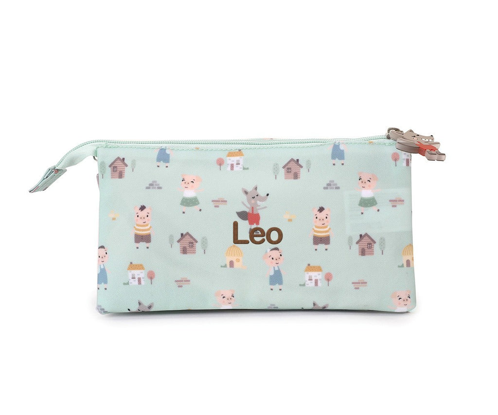 Estuche 3 compartimentos Tutete The Three Little Pigs Personalizable