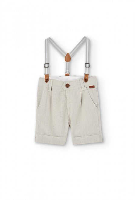 Bermudas Boboli lino con tirantes